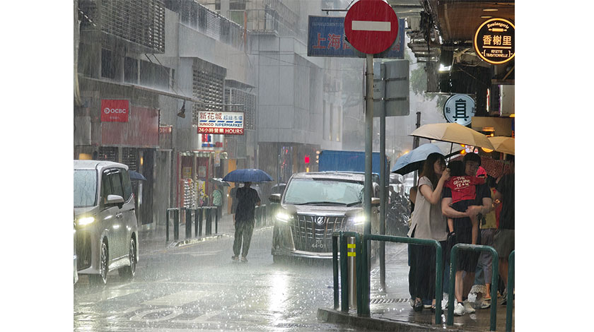 昨午發紅色暴雨警告信號    