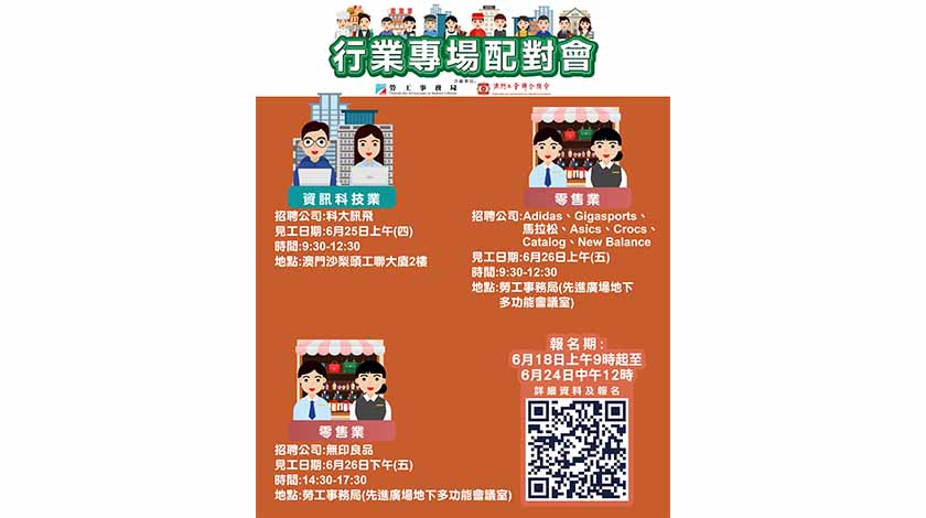 勞局辦三場配對會　提供逾80職缺    